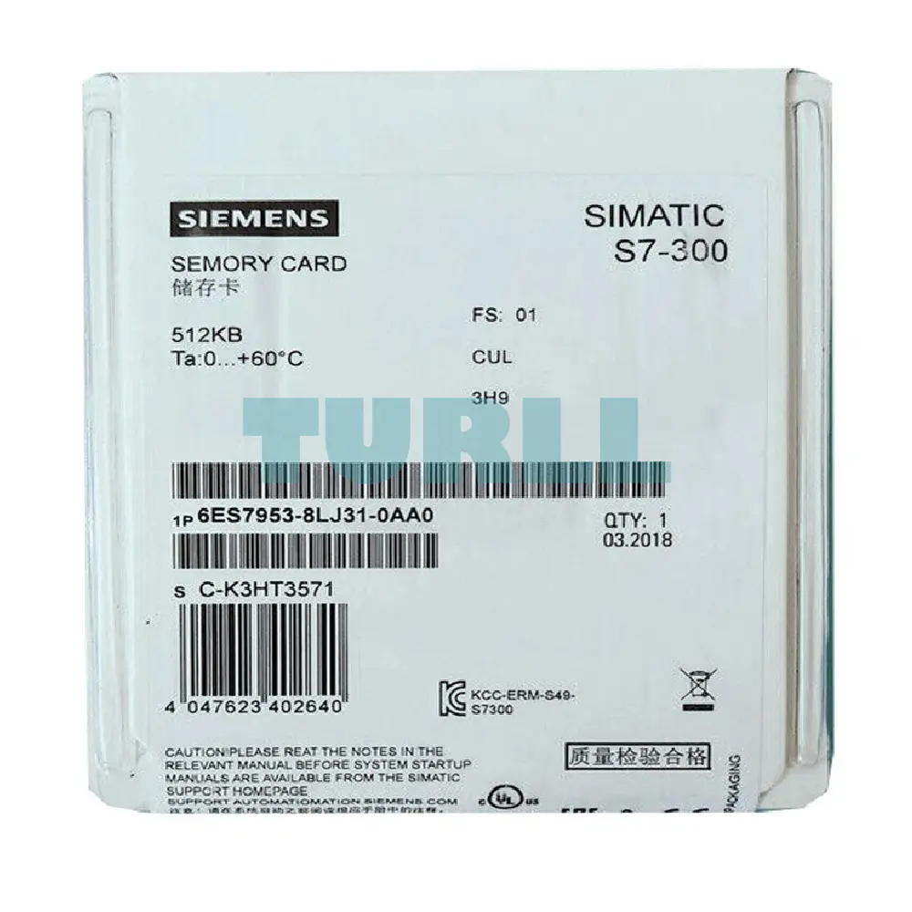 Siemens 6ES7953-8LJ31-0AA0 SIMATIC S7 Micro Memory Card (MMC) 512 KB Original Brand New 3 Siemens 6ES7953-8LJ31-0AA0 SIMATIC S7 Micro Memory Card (MMC) 512 KB