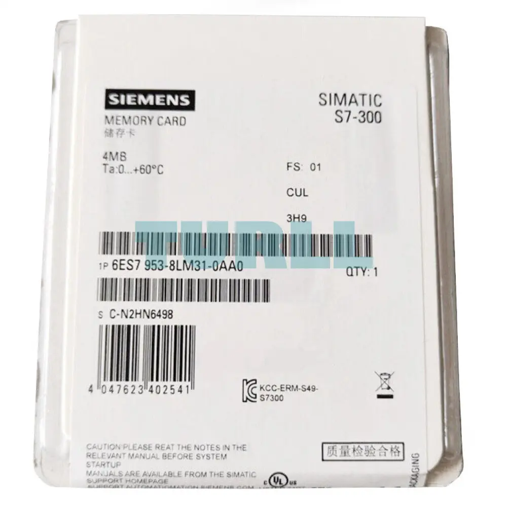 Siemens 6ES7953-8LM31-0AA0 SIMATIC S7 Micro Memory Card 4 MB Original Brand New 4 Siemens 6ES7953-8LM31-0AA0 SIMATIC S7 Micro Memory Card 4 MB