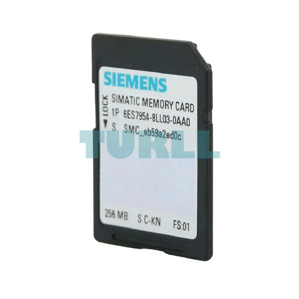 Siemens 6ES7954-8LL03-0AA0 SIMATIC S7 Memory Card for S7-1x00 CPU, 256 MB Flash