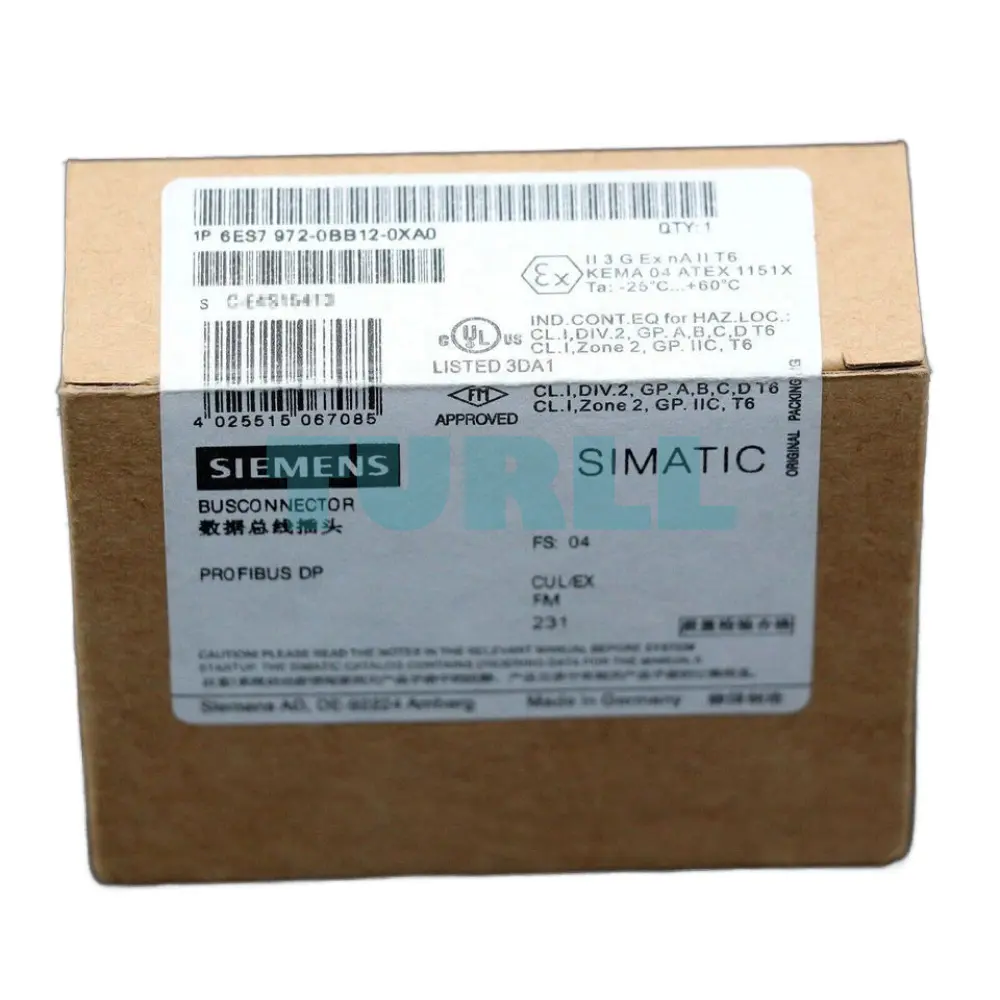Siemens 6ES7972-0BB12-0XA0 SIMATIC DP PROFIBUS Connection Plug with PG Receptacle Original Brand New 3 Siemens 6ES7972-0BB12-0XA0 SIMATIC DP PROFIBUS Connection Plug with PG Receptacle