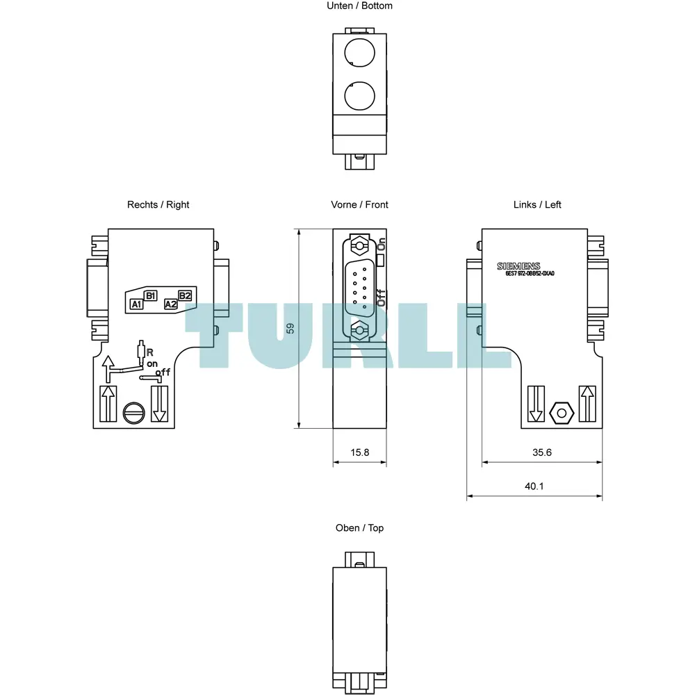 Siemens 6ES7972-0BB52-0XA0 SIMATIC DP PROFIBUS Connector FastConnect with PG Receptacle Original Brand New 6 Siemens 6ES7972-0BB52-0XA0 SIMATIC DP PROFIBUS Connector FastConnect with PG Receptacle
