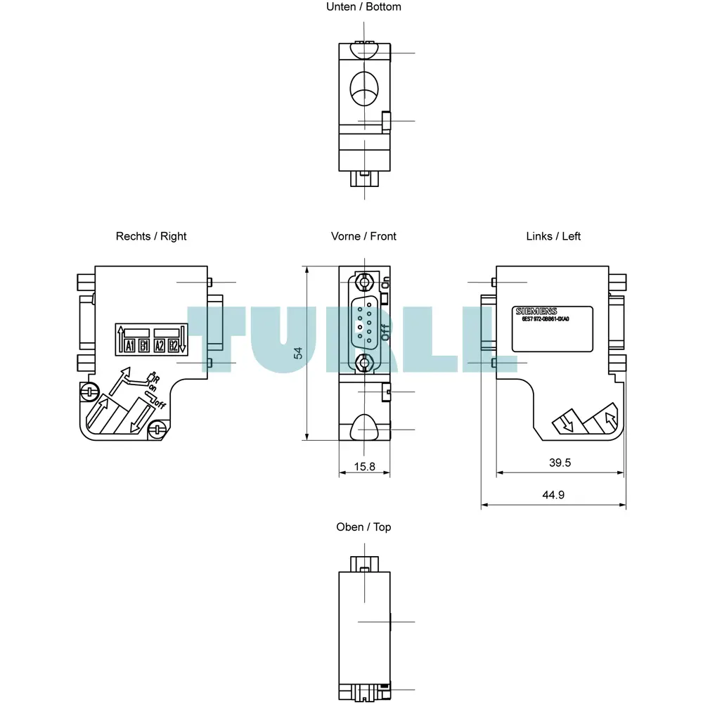Siemens 6ES7972-0BB61-0XA0 SIMATIC DP PROFIBUS Connection Plug, FastConnect 12 Mbit/s Original Brand New 6 Siemens 6ES7972-0BB61-0XA0 SIMATIC DP PROFIBUS Connection Plug, FastConnect 12 Mbit/s
