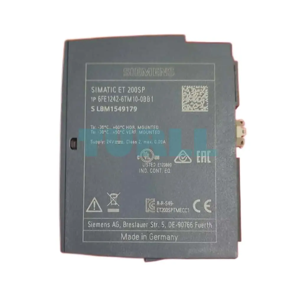 6FE1242-6TM10-0BB1 Siemens SIMATIC ET 200SP TM ECC 2xPWM ST Original Brand New 3 6FE1242-6TM10-0BB1 Siemens SIMATIC ET 200SP TM ECC 2xPWM ST
