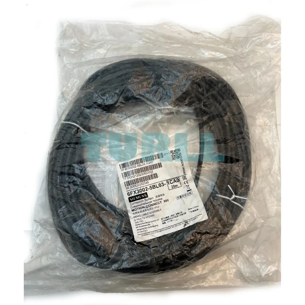 Siemens 6FX3002-5BL03-1CA0 MOTION-CONNECT 300 Brake Cable (20m) for S-1FL6 Motors Original Brand New 6 Siemens 6FX3002-5BL03-1CA0 MOTION-CONNECT 300 Brake Cable (20m) for S-1FL6 Motors
