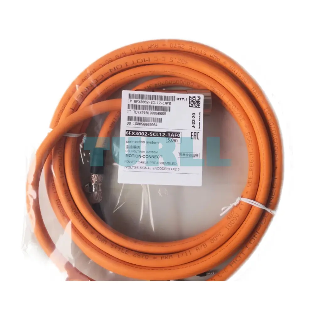 Siemens 6FX3002-5CL12-1AF0 MOTION-CONNECT 300 Power Cable for S-1FL6 Motor 5m Original Brand New 5 Siemens 6FX3002-5CL12-1AF0 MOTION-CONNECT 300 Power Cable for S-1FL6 Motor 5m