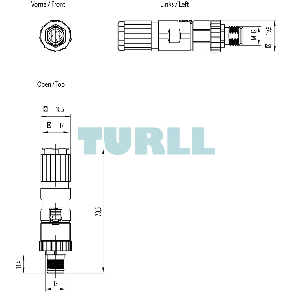 Siemens 6GK1901-0DB20-6AA8 Industrial Ethernet FastConnect M12 Plug PRO, D-Coded, 2x2