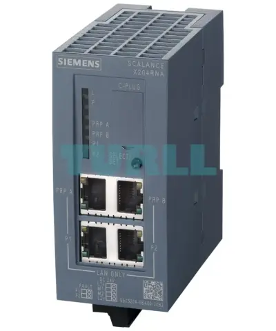 6GK5204-0BA00-2KB2 SIEMENS SCALANCE X204RNA managed Ethernet switch with HSR/PRP redundancy