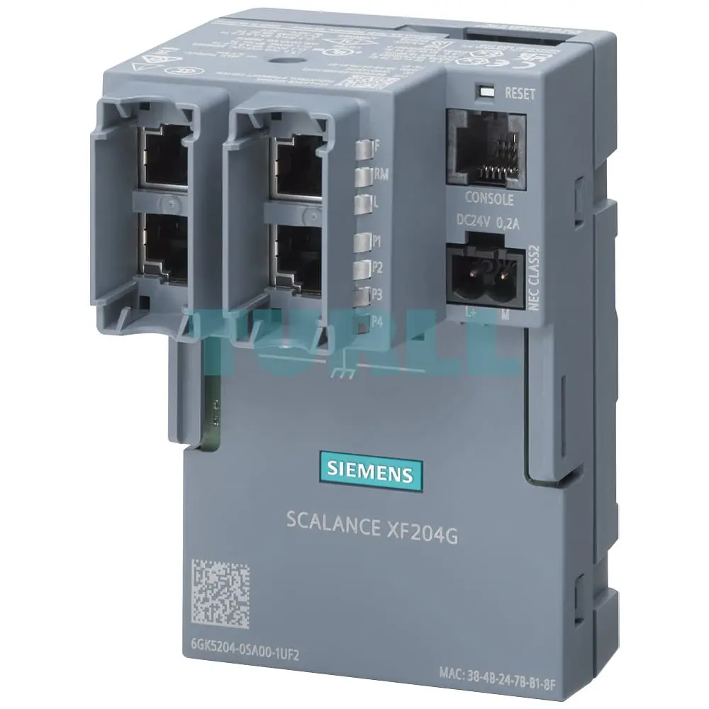 6GK5204-0GA00-1UF2 SIEMENS SCALANCE XF204G 4-Port Gigabit Managed Industrial Ethernet Switch