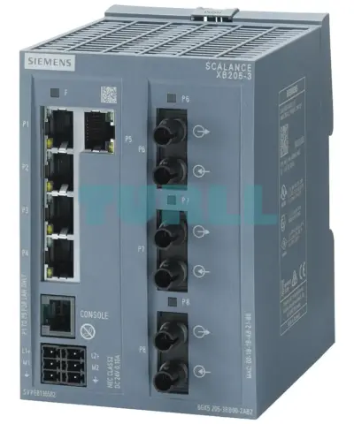6GK5205-3BB00-2AB2 SIEMENS SCALANCE XB205-3 Industrial Ethernet Switch with 5 RJ45 and 3 Fiber ST Ports