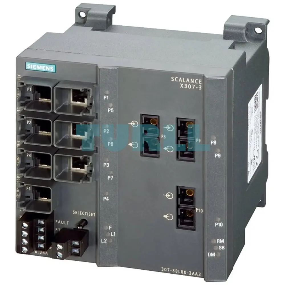 6GK5307-3BL10-2AA3 SIEMENS SCALANCE X307-3 managed plus industrial Ethernet switch with 3x SC fiber and 7x RJ45 ports