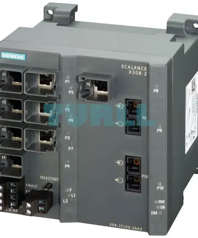 6GK5308-2FN10-2AA3 SIEMENS SCALANCE X308-2LH managed Ethernet switch with 2 SC single-mode fiber and 8 RJ45 ports