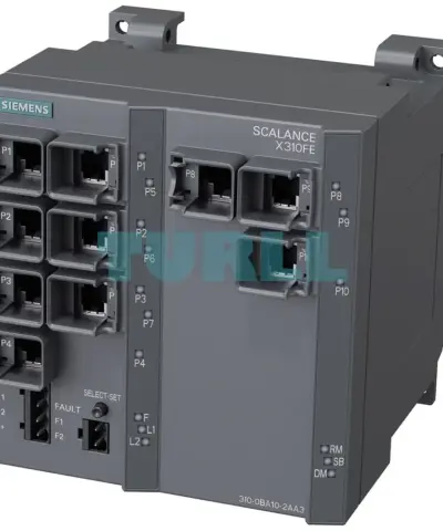 6GK5310-0BA10-2AA3 SIEMENS SCALANCE X310FE managed switch with 10x RJ45 ports and integrated diagnostics