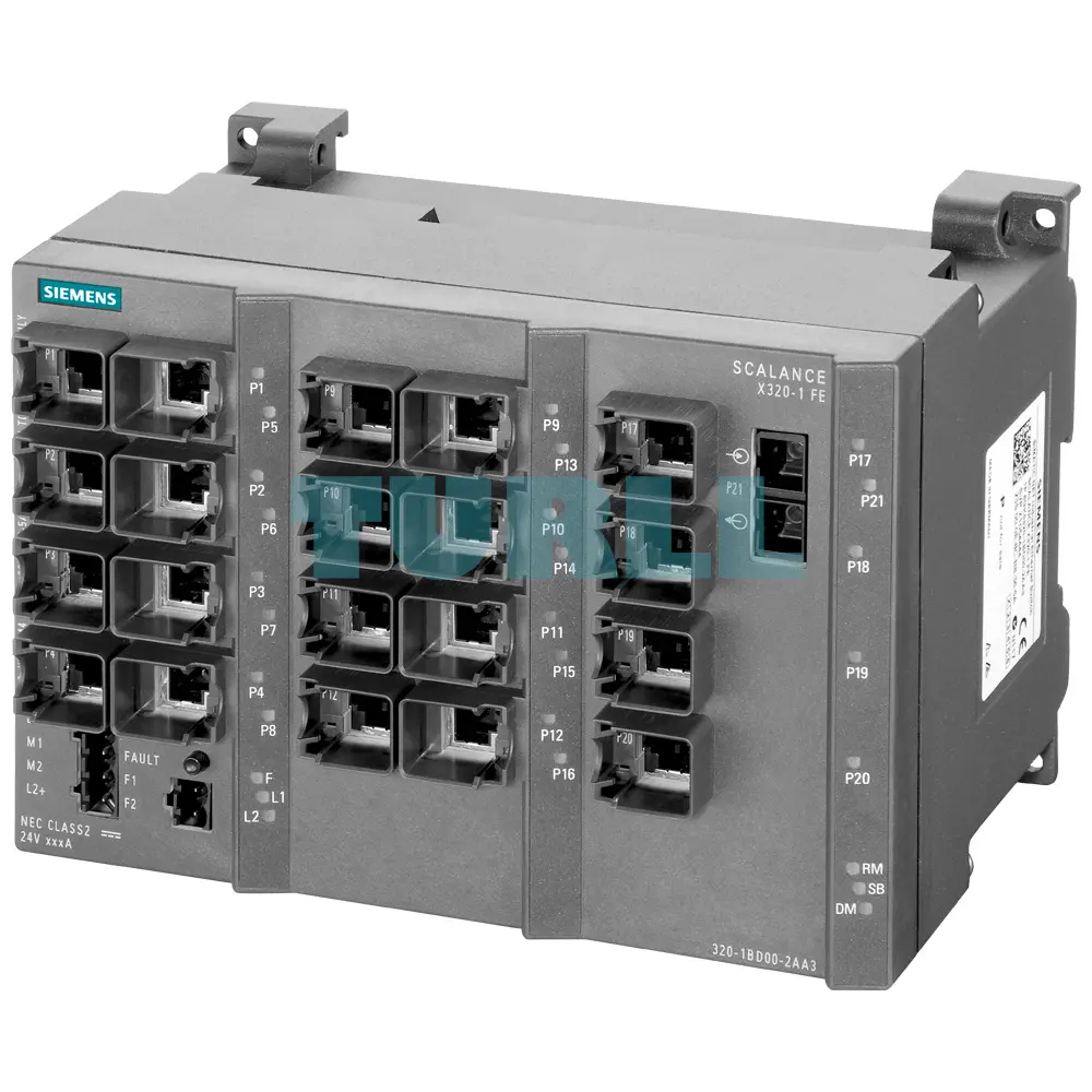 6GK5320-1BD00-2AA3 SIEMENS SCALANCE X320-1FE managed Ethernet switch with 20 RJ45 and 1 SC fiber port