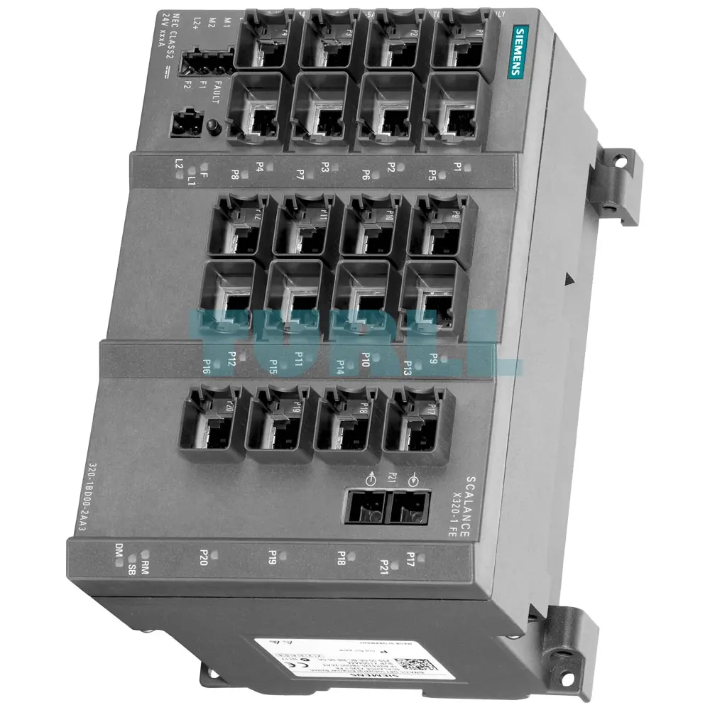 6GK5320-1BD00-2AA3 SIEMENS SCALANCE X320-1FE Managed IE Switch 20 RJ45 + 1 SC Port Original Brand New - Image 2