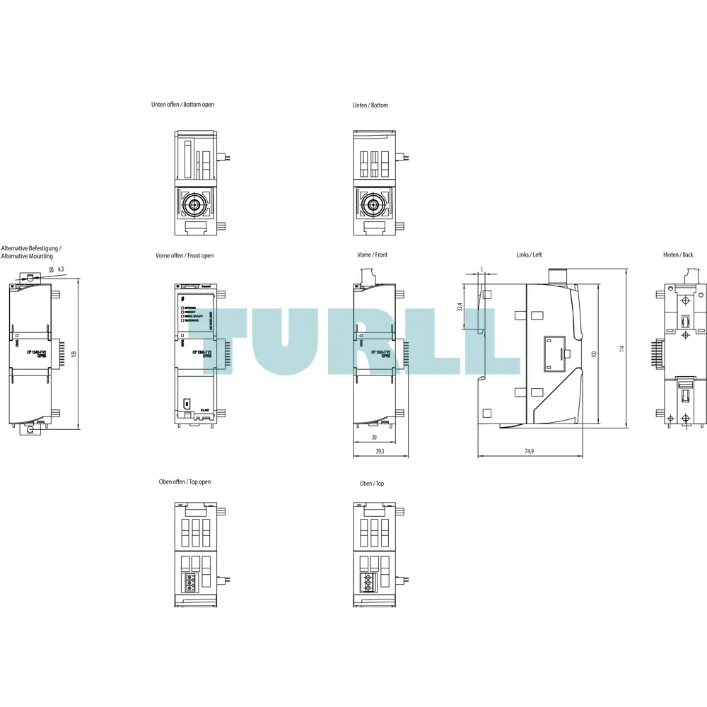 Siemens 6GK7242-7KX31-0XE0 Communications Processor CP 1242-7 V2 for SIMATIC S7-1200