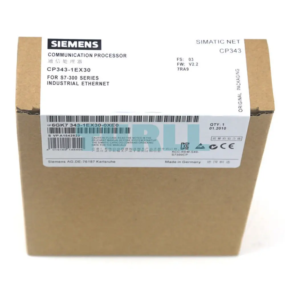 Siemens 6GK7343-1EX30-0XE0 SIMATIC S7-300 CP 343-1 Communications Processor Original Brand New 4 Siemens 6GK7343-1EX30-0XE0 SIMATIC S7-300 CP 343-1 Communications Processor