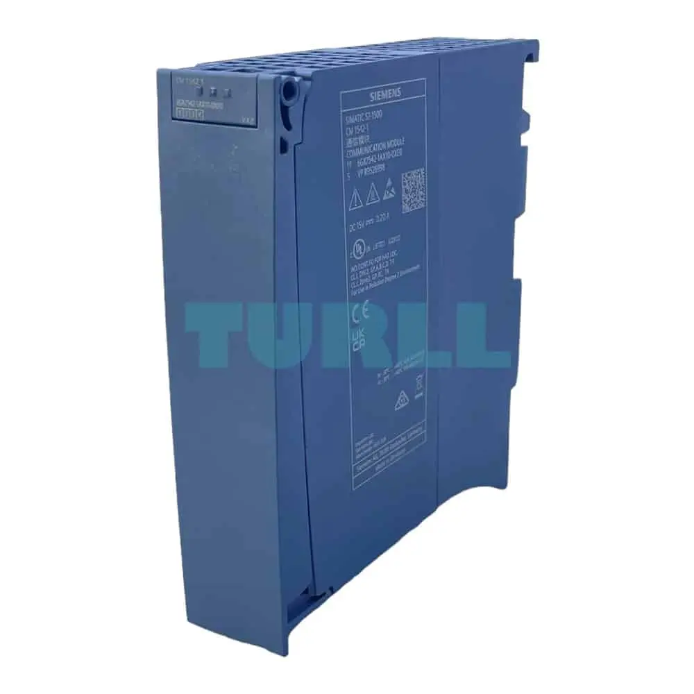 6GK7542-1AX10-0XE0 SIEMENS CM 1542-1 module for S7-1500 with 2x RJ45 PROFINET, IO controller/device, and web diagnostics.
