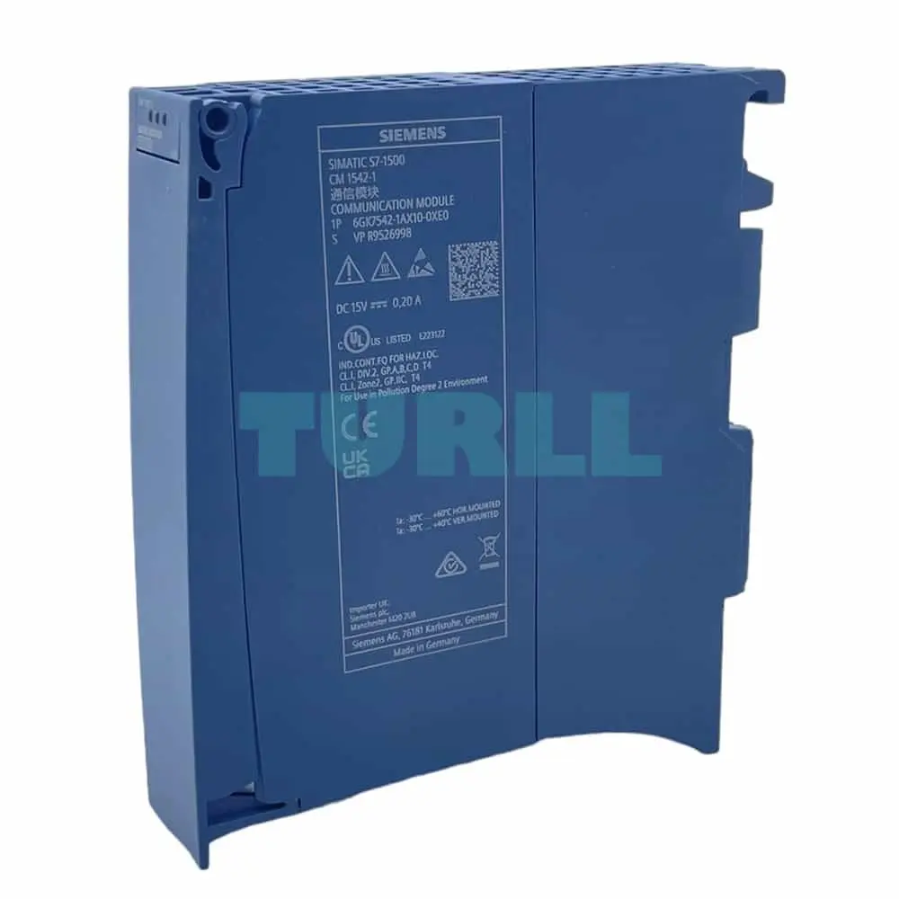 6GK7542-1AX10-0XE0 SIEMENS CM 1542-1 module for S7-1500 with 2x RJ45 PROFINET, IO controller/device, and web diagnostics.