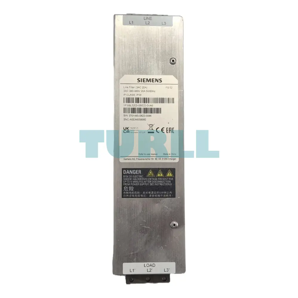 Siemens 6SL3203-0BE22-0VA0 SINAMICS V EMC Filter, 200V-480V 3-Phase AC Original Brand New 1 Siemens 6SL3203-0BE22-0VA0 SINAMICS V EMC Filter, 200V-480V 3-Phase AC