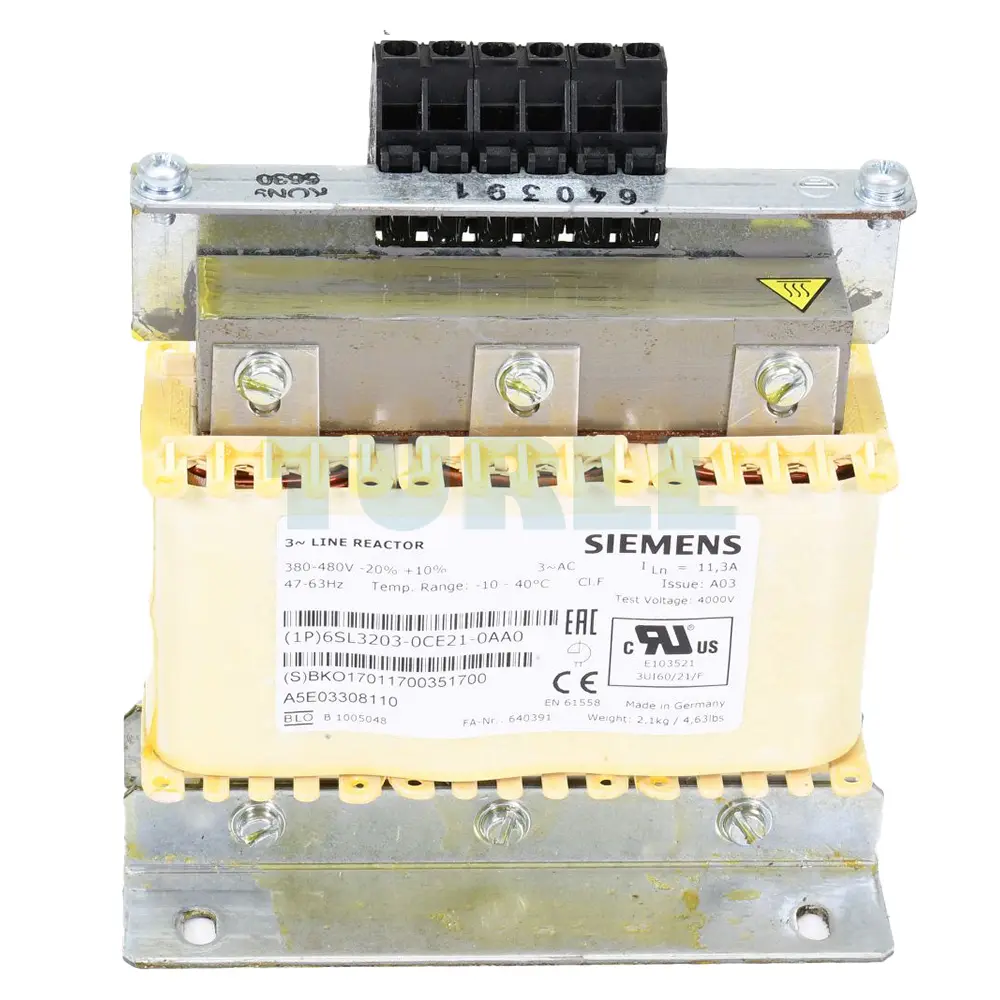 6SL3203-0CE21-0AA0 SIEMENS Exclusive Line Reactor Original Brand New 2 6SL3203-0CE21-0AA0 SIEMENS line reactor original brand new