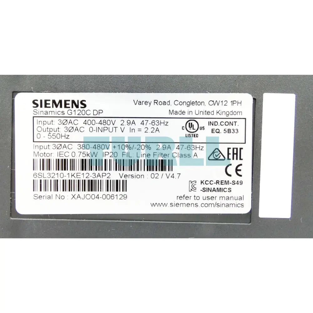 6SL3210-1KE12-3AP2 Siemens SINAMICS G120C Original Brand New 5 6SL3210-1KE12-3AP2 SINAMICS G120C