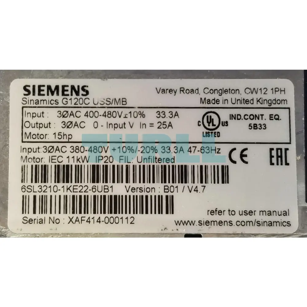 6SL3210-1KE22-6UB1 Siemens SINAMICS G120C Original Brand New 3 6SL3210-1KE22-6UB1 Siemens SINAMICS G120C Original Brand New - Image 3