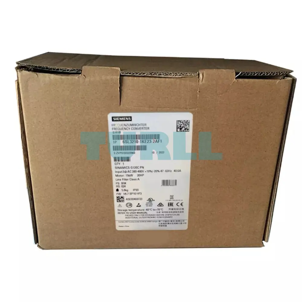 Siemens 6SL3210-1KE23-2AF1 SINAMICS G120C Compact Variable Frequency Drive 15 kW / 11 kW, PROFINET, STO, IP20