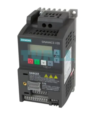 Siemens 6SL3210-5BB11-2BV1 SINAMICS V20 Frequency Inverter 0.12 kW, 200–240V AC