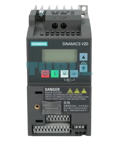 Siemens 6SL3210-5BB12-5UV1 SINAMICS V20 Inverter 0.25 kW, 230V 1AC