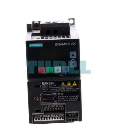 Siemens 6SL3210-5BB13-7BV1 SINAMICS V20, 0.37 kW, 1AC Drive with Integrated Filter