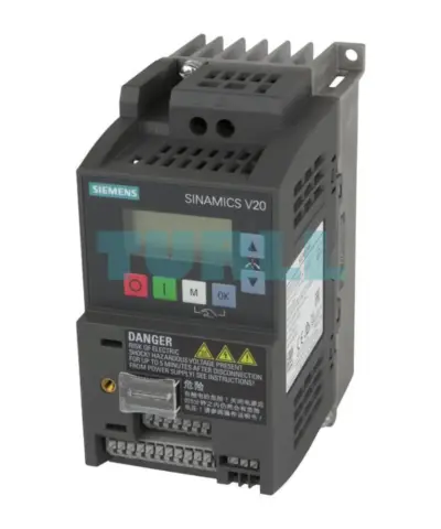 Siemens 6SL3210-5BB15-5BV1 SINAMICS V20, 0.55 kW, 1AC Drive with Integrated Filter