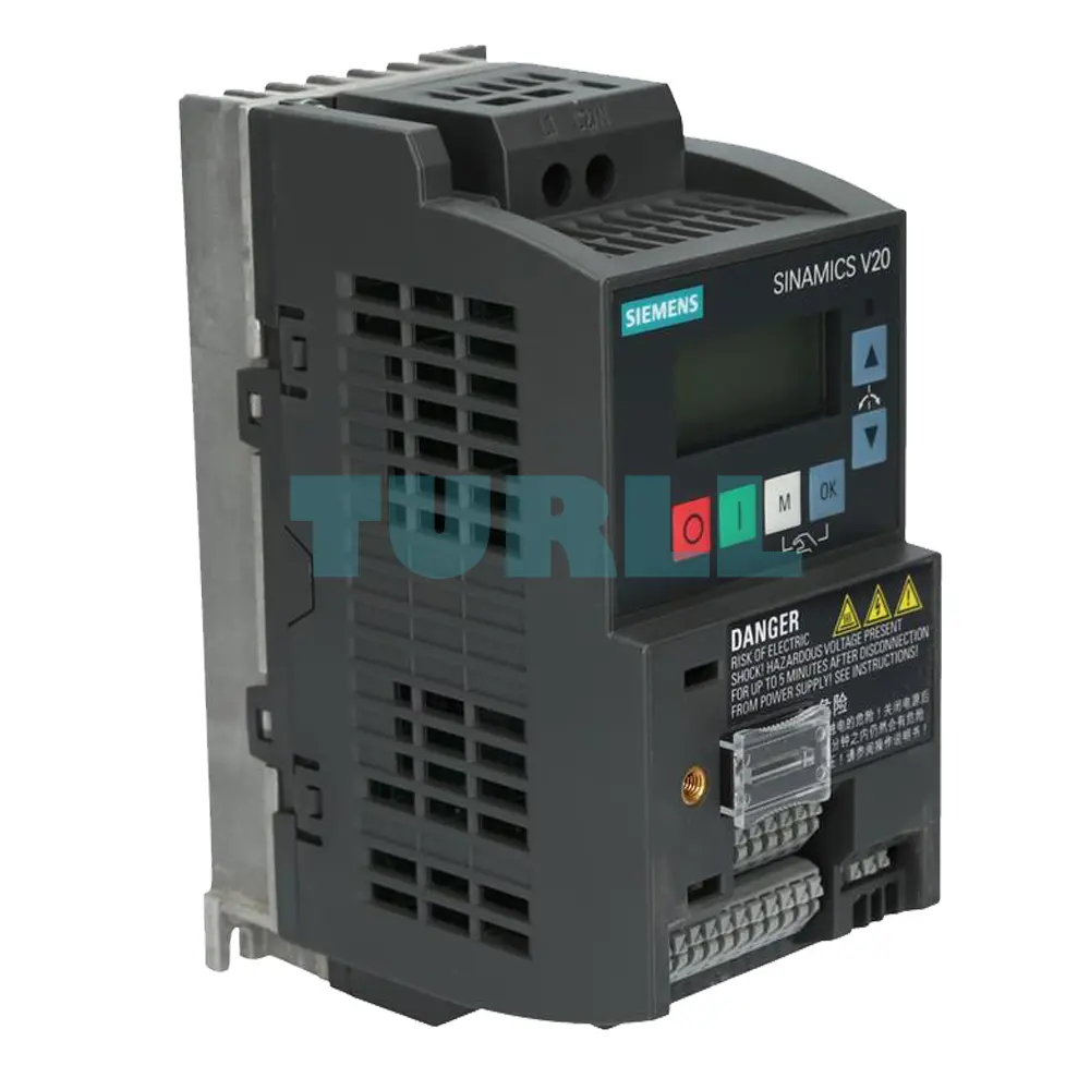 Siemens 6SL3210-5BB15-5BV1 SINAMICS V20, 0.55 kW, 1AC Drive with Integrated Filter Original Brand New 3 Siemens 6SL3210-5BB15-5BV1 SINAMICS V20, 0.55 kW, 1AC Drive with Integrated Filter