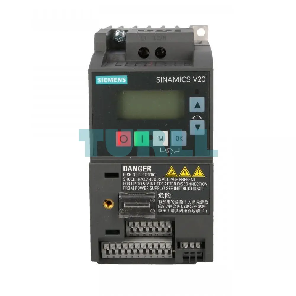 Siemens 6SL3210-5BB15-5UV1 SINAMICS V20 Variable Frequency Drive, 0.55 kW, 1AC 230V Original Brand New 1 Siemens 6SL3210-5BB15-5UV1 SINAMICS V20 Variable Frequency Drive, 0.55 kW, 1AC 230V