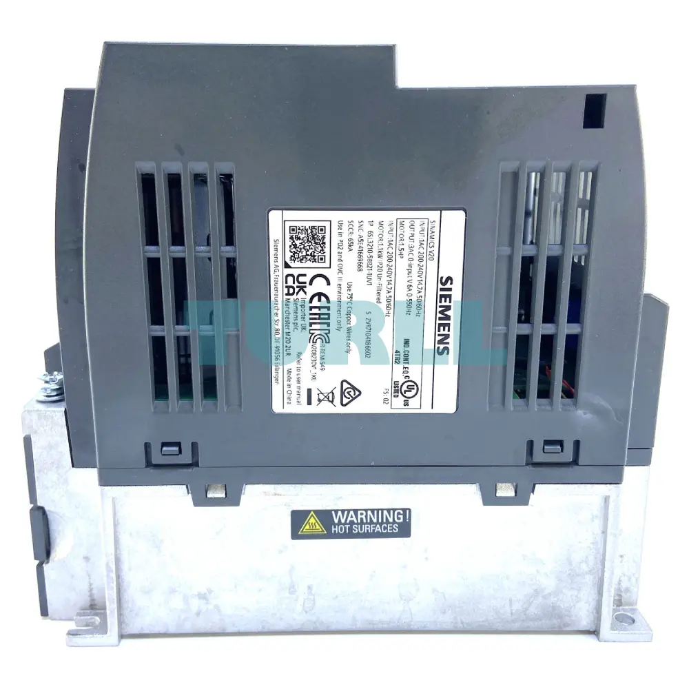 Siemens 6SL3210-5BB21-1UV1 SINAMICS V20 Variable Frequency Drive (VFD) 1.1 kW, 230V 1AC Original Brand New 6 Siemens 6SL3210-5BB21-1UV1 SINAMICS V20 Variable Frequency Drive (VFD) 1.1 kW, 230V 1AC