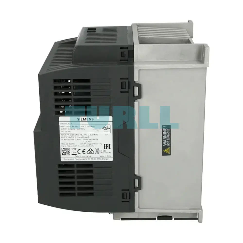 Siemens 6SL3210-5BB22-2BV1 SINAMICS V20 2.2kW 1AC Drive, USS/Modbus, Integrated Filter C1