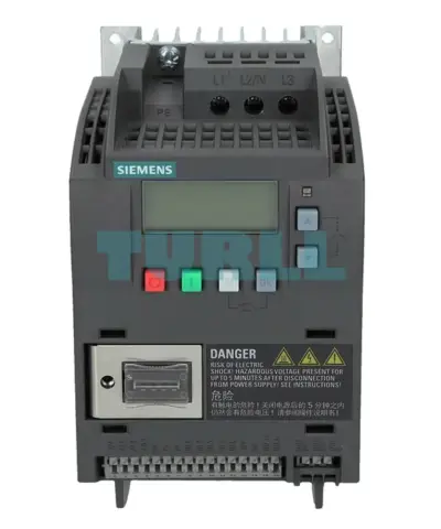 Siemens 6SL3210-5BE13-7UV0 SINAMICS V20 Variable Frequency Drive, 0.37 kW, 3-Phase 380-480V