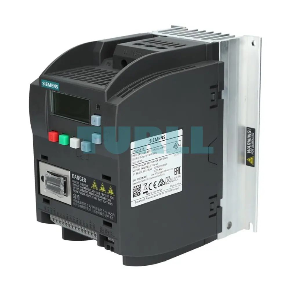 Siemens 6SL3210-5BE17-5UV0 SINAMICS V20 Frequency Inverter, 0.75 kW, 3AC 380-480V Original Brand New 3 Siemens 6SL3210-5BE17-5UV0 SINAMICS V20 Frequency Inverter, 0.75 kW, 3AC 380-480V