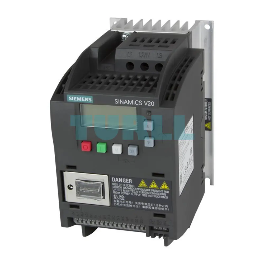 Siemens 6SL3210-5BE21-1CV0 SINAMICS V20, 1.1 kW, 380-480V, 3AC Variable Frequency Drive Original Brand New 1 Siemens 6SL3210-5BE21-1CV0 SINAMICS V20, 1.1 kW, 380-480V, 3AC Variable Frequency Drive