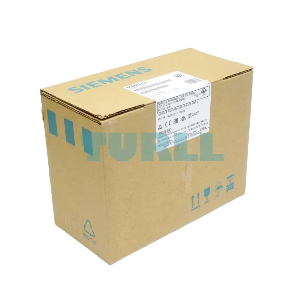 Siemens 6SL3210-5BE21-1UV0 SINAMICS V20 VFD, 1.1 kW, 3-Phase 400V Original Brand New 4 Siemens 6SL3210-5BE21-1UV0 SINAMICS V20 VFD, 1.1 kW, 3-Phase 400V