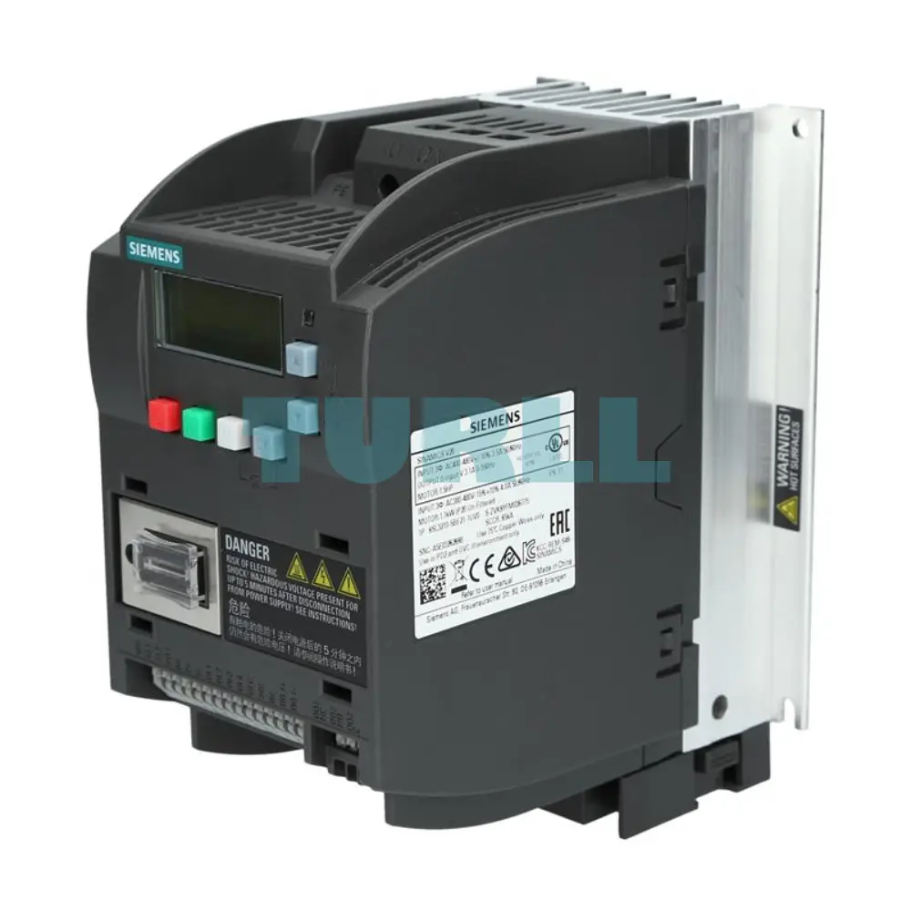 Siemens 6SL3210-5BE21-1UV0 SINAMICS V20 VFD, 1.1 kW, 3-Phase 400V Original Brand New 3 Siemens 6SL3210-5BE21-1UV0 SINAMICS V20 VFD, 1.1 kW, 3-Phase 400V