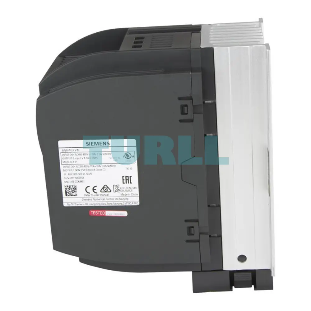 Siemens 6SL3210-5BE21-5CV0 SINAMICS V20, 1.5 kW, 380-480V, 3AC Drive, Integrated Filter Original Brand New 3 Siemens 6SL3210-5BE21-5CV0 SINAMICS V20, 1.5 kW, 380-480V, 3AC Drive, Integrated Filter