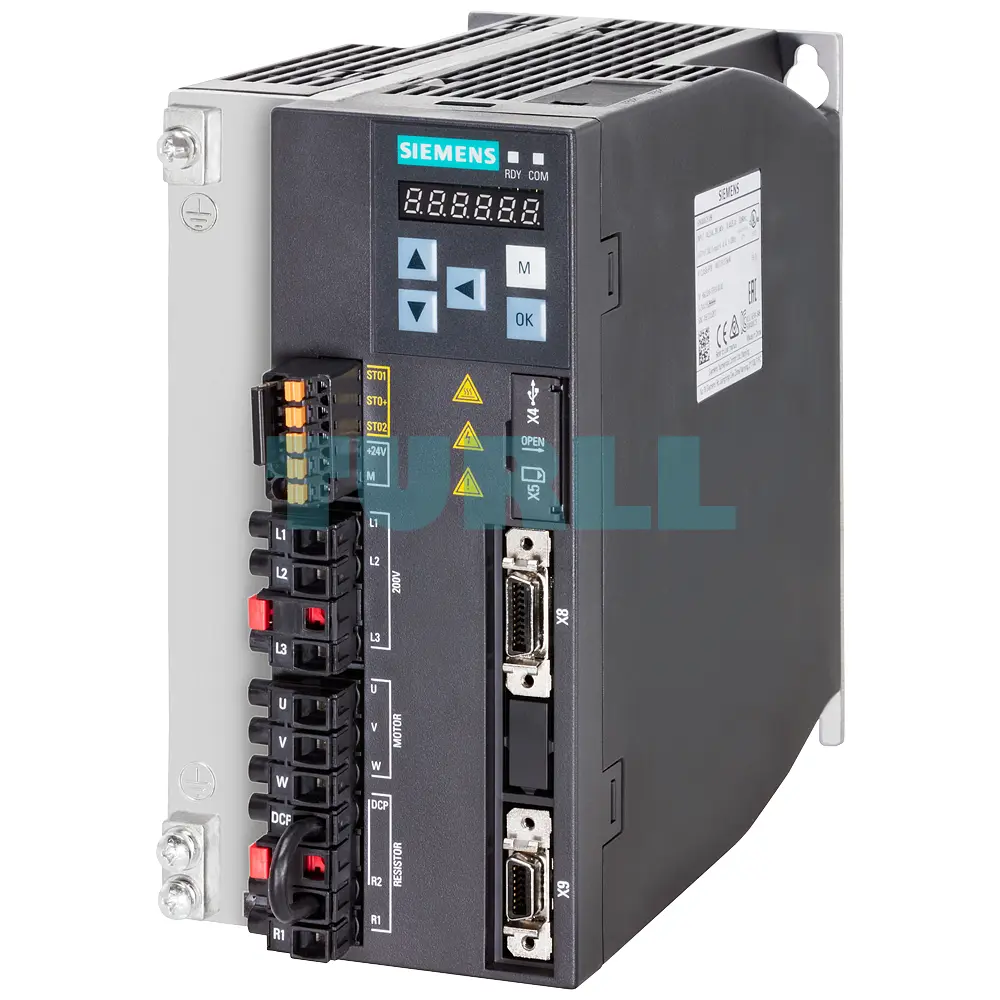 Siemens 6SL3210-5FB12-0UF0 SINAMICS V90 Servo Drive 2kW, PROFINET, 3-Phase 200-240V Original Brand New 1 Siemens 6SL3210-5FB12-0UF0 SINAMICS V90 Servo Drive 2kW, PROFINET, 3-Phase 200-240V