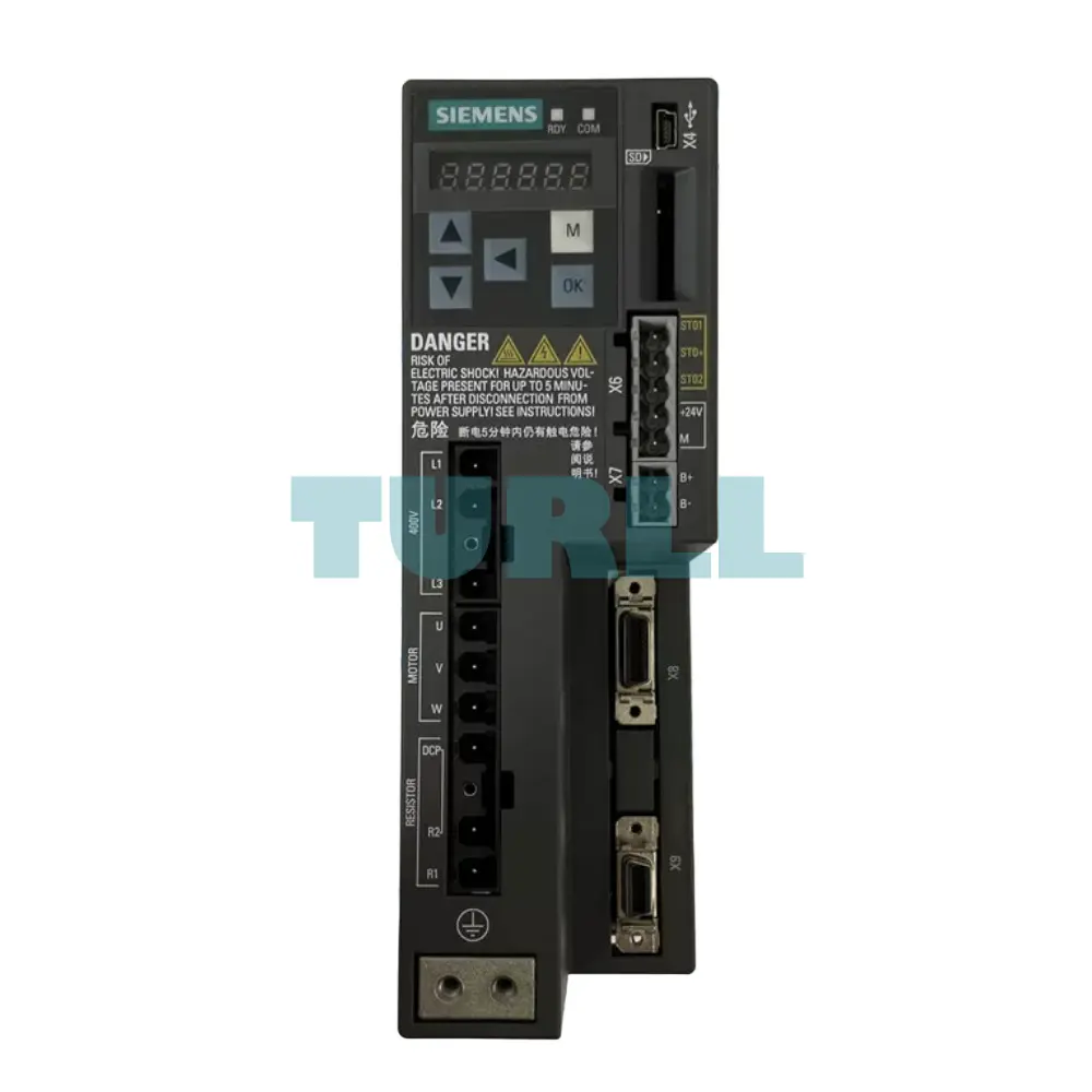 Siemens 6SL3210-5FE10-4UF0 SINAMICS V90 Servo Drive 0.4kW, PROFINET, 380-480V Original Brand New 1 Siemens 6SL3210-5FE10-4UF0 SINAMICS V90 Servo Drive 0.4kW, PROFINET, 380-480V