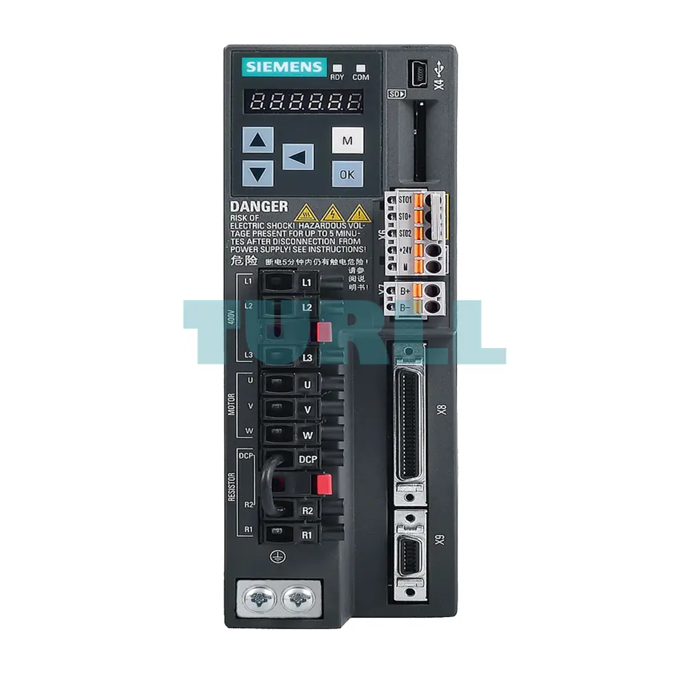 Siemens 6SL3210-5FE10-8UA0 SINAMICS V90 Servo Drive, 0.75 kW, 380-480V Original Brand New 1 Siemens 6SL3210-5FE10-8UA0 SINAMICS V90 Servo Drive, 0.75 kW, 380-480V