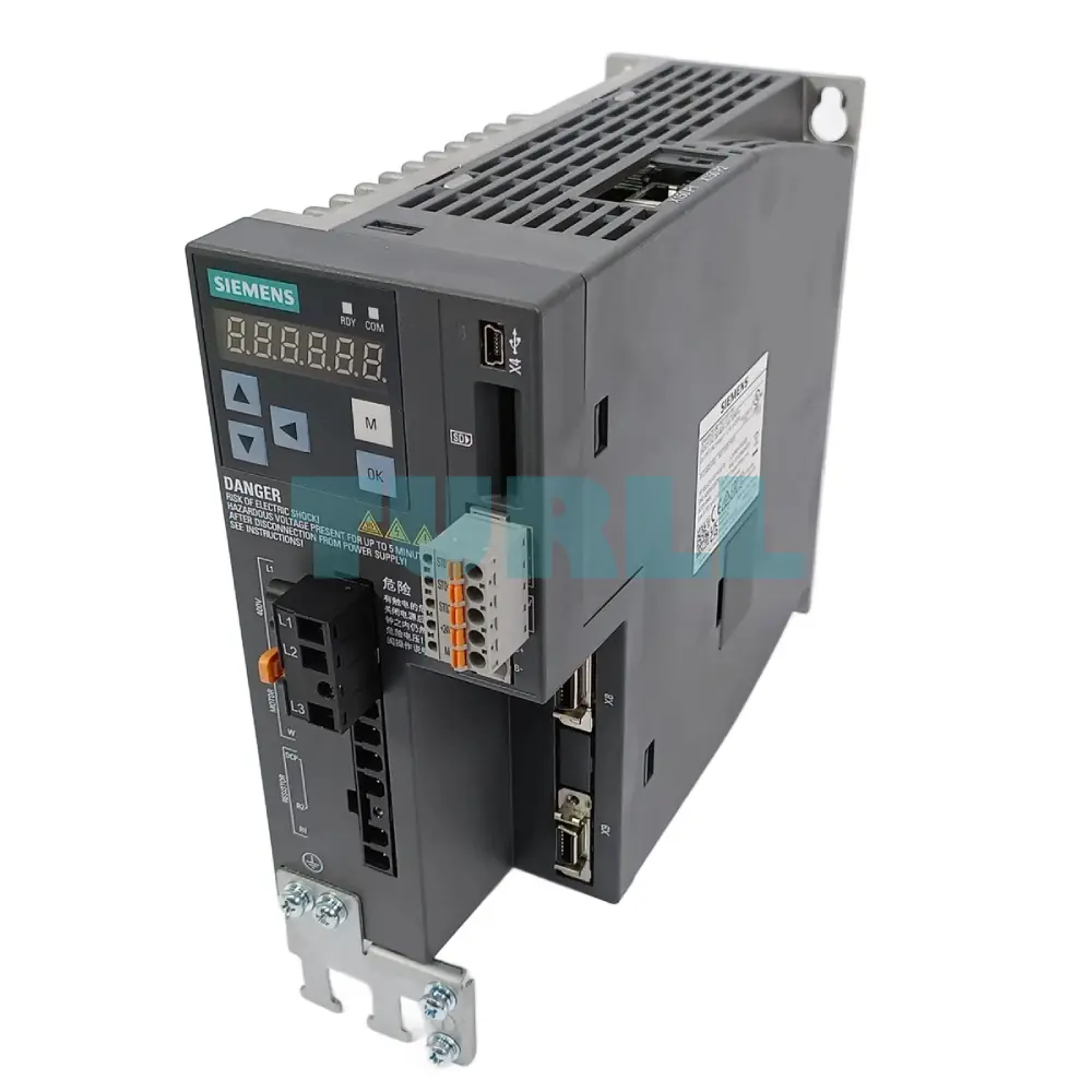 Siemens 6SL3210-5FE10-8UF0 SINAMICS V90 Servo Drive 0.75 kW, PROFINET Original Brand New 3 Siemens 6SL3210-5FE10-8UF0 SINAMICS V90 Servo Drive 0.75 kW, PROFINET