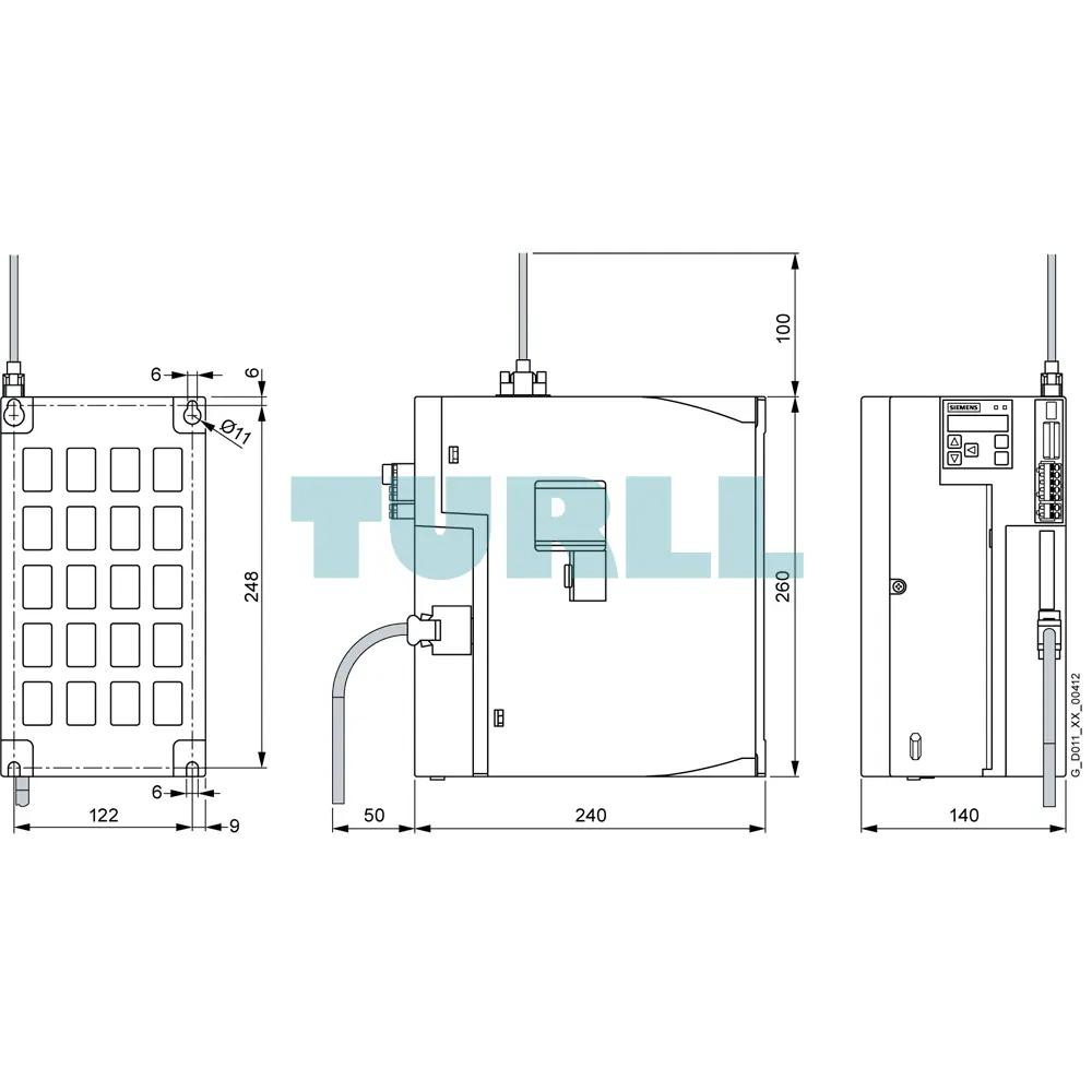 Siemens 6SL3210-5FE13-5UA0 SINAMICS V90 Servo Drive, 3-Phase 380-480V, 3.5kW, IP20 Original Brand New 3 Siemens 6SL3210-5FE13-5UA0 SINAMICS V90 Servo Drive, 3-Phase 380-480V, 3.5kW, IP20