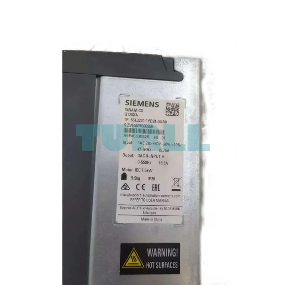 6SL3220-1YD24-0UB0 Siemens SINAMICS G120XA Original Brand New 4 6SL3220-1YD24-0UB0 SINAMICS G120XA