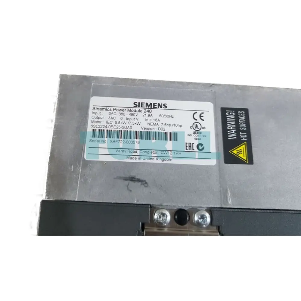 6SL3224-0BE25-5UA0 Siemens SINAMICS G120 PM240 Power Module Original Brand New 3 6SL3224-0BE25-5UA0 Siemens SINAMICS G120 PM240 Power Module