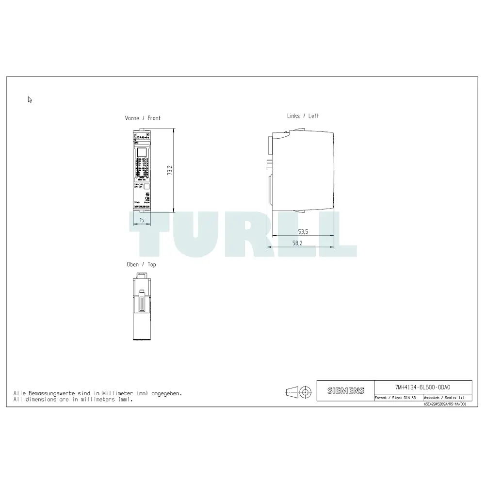7MH4134-6LB00-0DA0 Siemens ET200SP AI Module