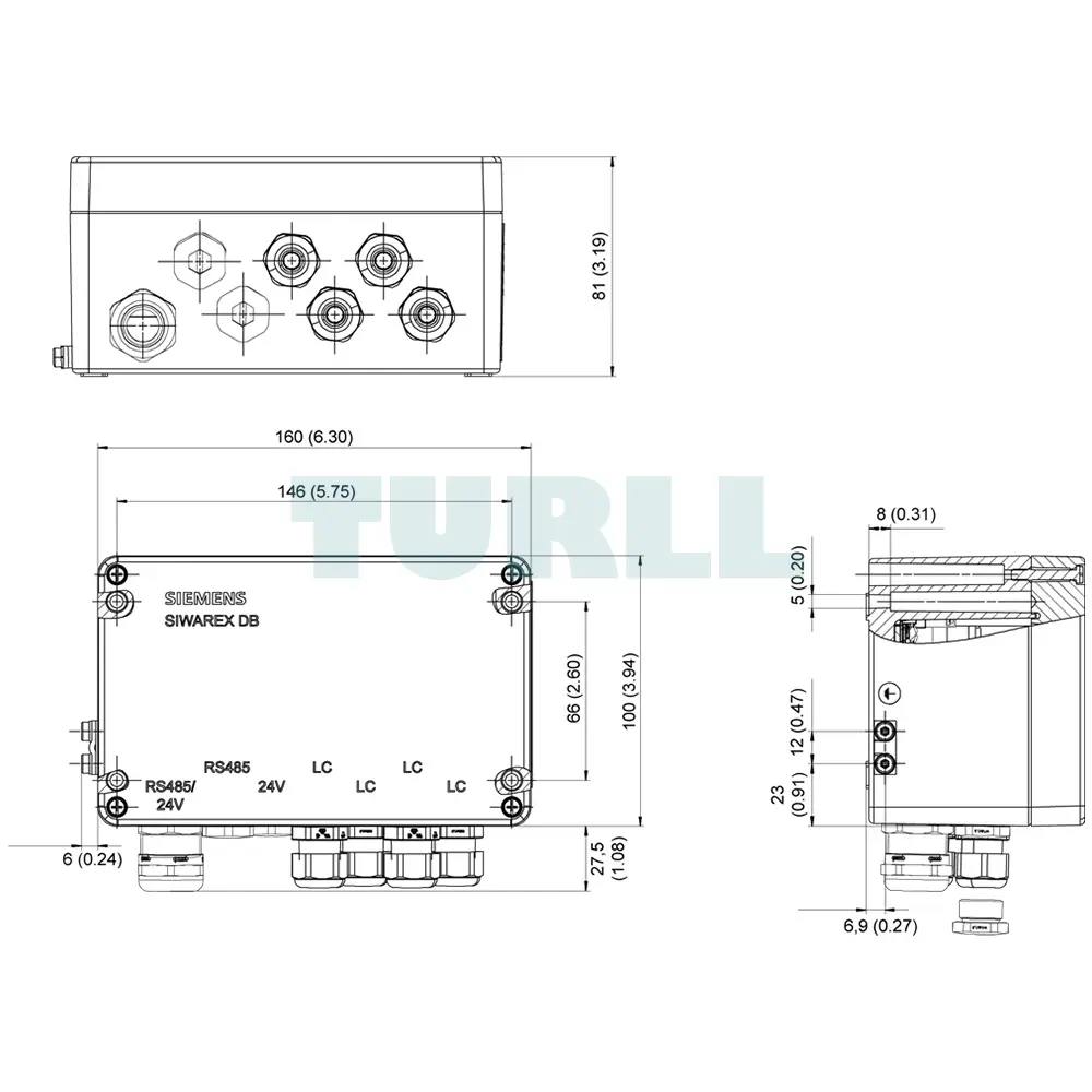 7MH5001-0AD20 SIEMENS SIWAREX DB Junction Box